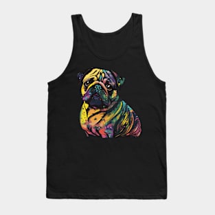 Pug Dog Art Tank Top